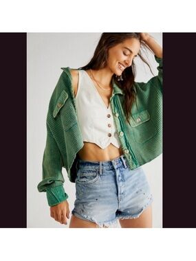 NWOT Free People One Cropped Scout Jacket